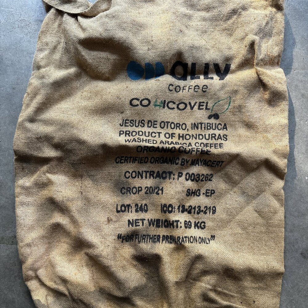ODD ALLY LARGE 69LB BURLAP COFFEE SACK
